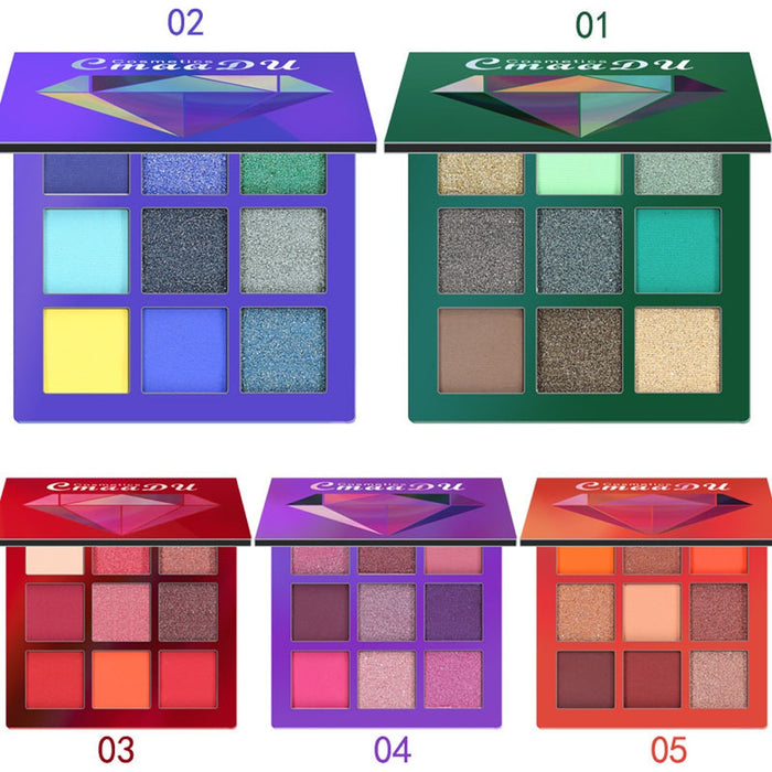 Fashion Matte Eye shadow Cream Makeup Party Palette Shimmer Set 9 Colors