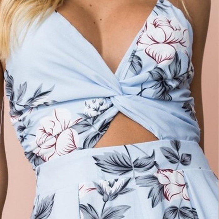 VenusFox Floral Printed Summer Mini Dress