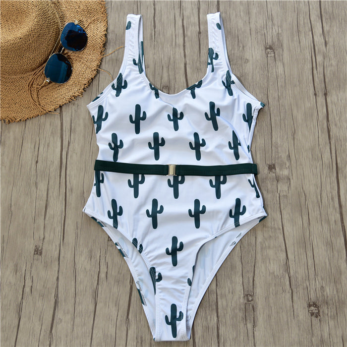 push up Cactus Print sexy bikini