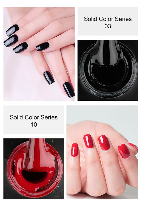 7ML Semi Permanent UV Off Prime White Gel Varnish Nail Polish Set Nails Art For Manicure