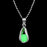 Women Gem Charm Silver Jewelry Moon Glowing Stone Necklace