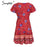 VenusFox Bohemian floral summer dress
