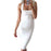 VenusFox Bandage Bodycon Dress Party Dresses Sleeveless Knee-Length