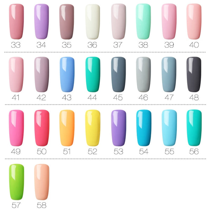 7ML Semi Permanent UV Off Prime White Gel Varnish Nail Polish Set Nails Art For Manicure