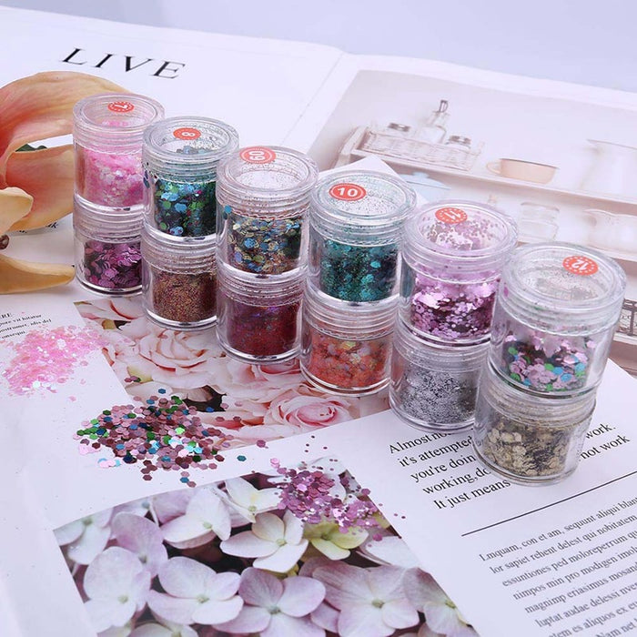 Colorful Nail Face body Glitter Beauty Makeup