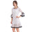VenusFox Women Dress Elegant White Lace Flare Sleeve Dress