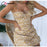 VenusFox  Cotton Chic Lace Up Sexy Mini Dress