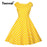 VenusFox Vintage Polka Dot Yellow Dress