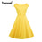 VenusFox Vintage Polka Dot Yellow Dress