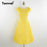 VenusFox Vintage Polka Dot Yellow Dress