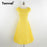 VenusFox Vintage Polka Dot Yellow Dress