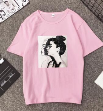 VenusFox Print O Neck Cotton T shirt