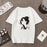 VenusFox Print O Neck Cotton T shirt