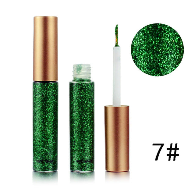 Shimmer Glitter Eyes Liner  Easy to Wear Waterproof Pigment Glitter Makeup
