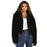 VenusFox Long Sleeve Zipper Faux Fur Coat