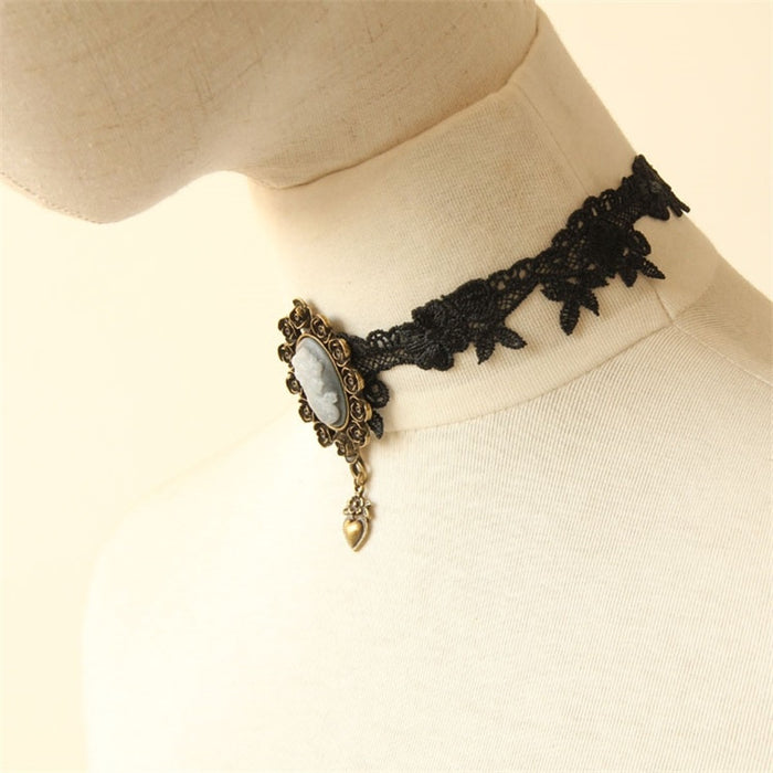 VenusFox YiYaoFa Gothic Jewelry Vintage Lace Necklace & Pendant Women Accessories Choker Necklace False Collar Statement Necklace GN-134