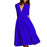 VenusFox Women Vintage Casual Sexy V Neck Long Party Dresses Plus Size