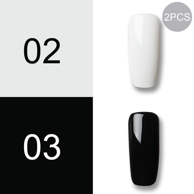 Semi Permanent Primer Top Coat 7ML Poly Gel Varnish Polish Set UV Nail Manicure Art