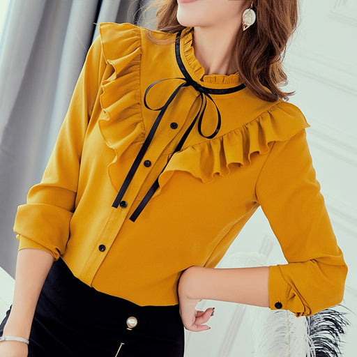 VenusFox Korean Ruffles Elegant Shirt