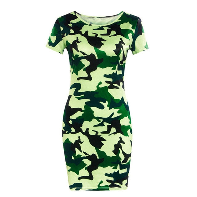 VenusFox Fashion Sexy Tank Camouflage Dress