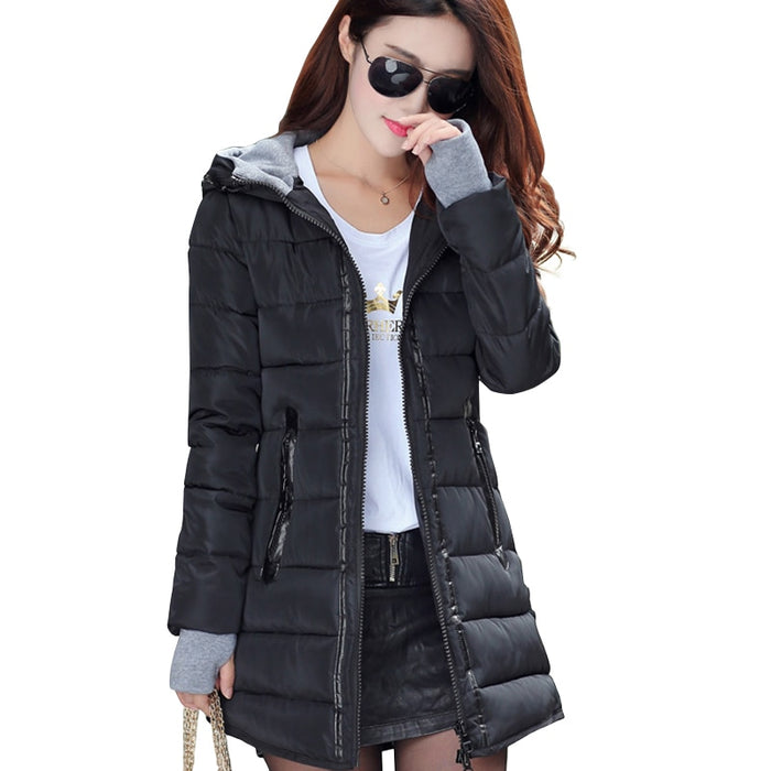 VenusFox long hooded Jacket coat plus size