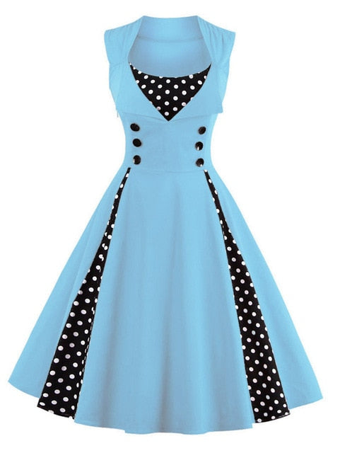 VenusFox Retro Vintage Dress 50s Swing Pin Up Dresses
