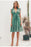 VenusFox Sexy V neck polka dot green summer dress