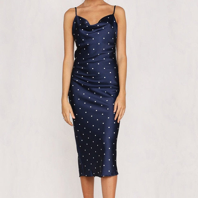 VenusFox Fashion Bodycon slim dots Dress