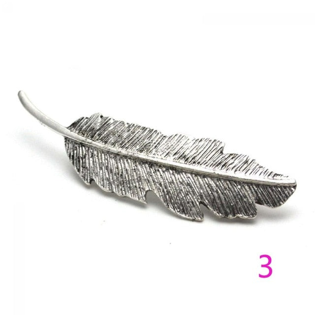 VenusFox Leaf Feather Metal Geometry Hair Clip Hairpin