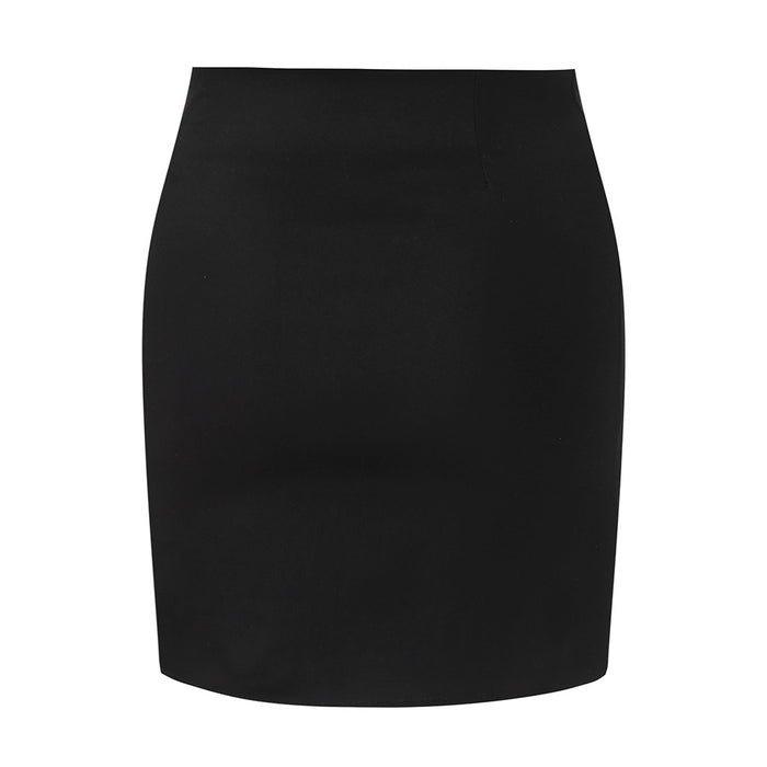 VenusFox Black Lace Up Leather Skirts