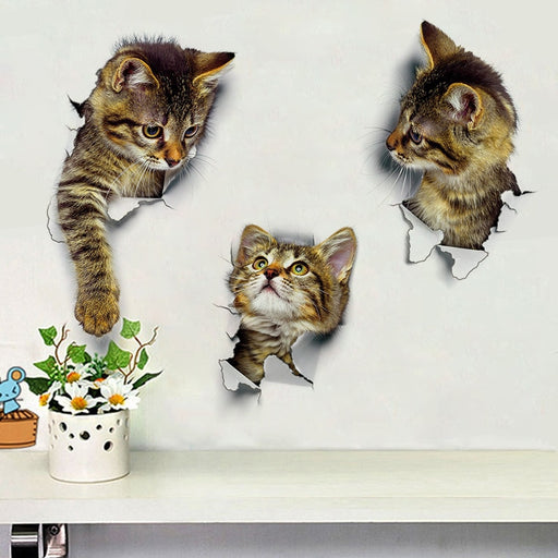 Cute Cat 3D Wall Sticker