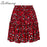 VenusFox Red Ruffles Leopard Summer Boho Skirts
