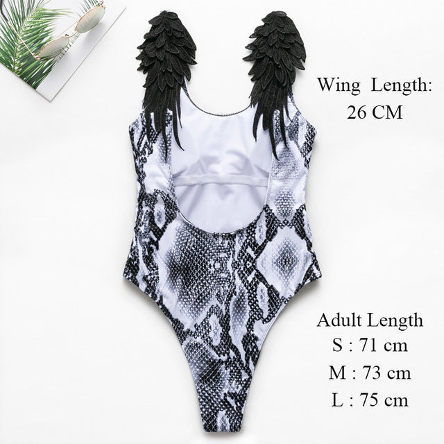 one piece Family Mom Daughter matching Embroidery wing bikini set