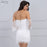 VenusFox Fringe Elegant Off Shoulder Tassel Mini Club Dresses