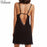 VenusFox Sexy Baby Doll V-Neck Backless Lingerie Dress Plus Size
