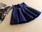 VenusFox Pleated High Waist Bottom Knitted Umbrella A-line Skirt