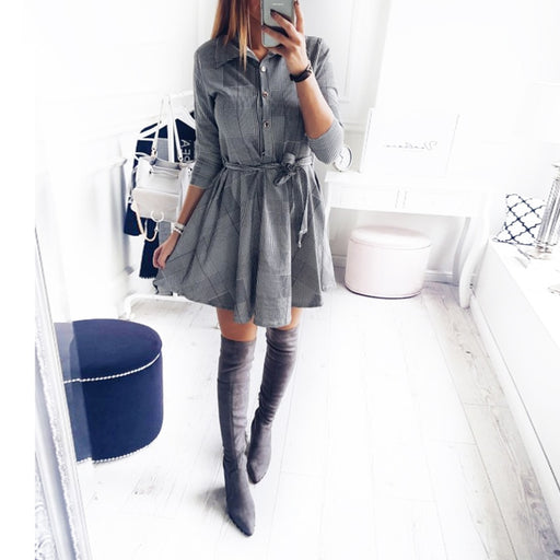 VenusFox fashion Elegant mid sleeve blouses dress