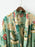 VenusFox Vintage Retro Floral Print Long Kimono Jacket