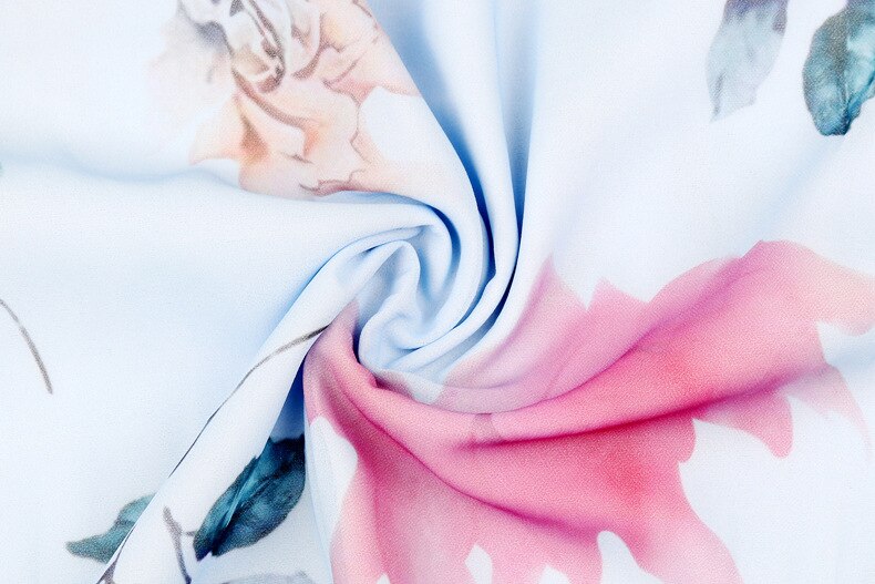 VenusFox Chiffon Full Sleeve O-Neck Print Retro Loose Casual Tops Shirt