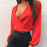 VenusFox Sexy Long Sleeved Loose backless Blouse