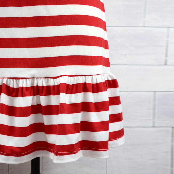 Mom and daughter matching striped dress